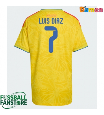 Kolumbien Luis Diaz #7 Replik Heimtrikot Damen WM 2026 Kurzarm